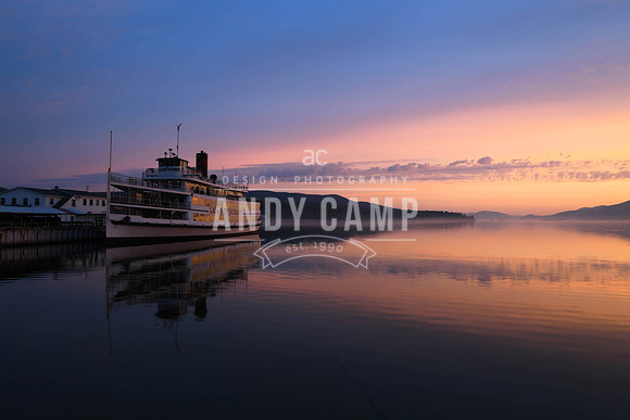 An ear;y Spring sunrise view of the Lac Du Saint Sacrement, looking north up Lake George